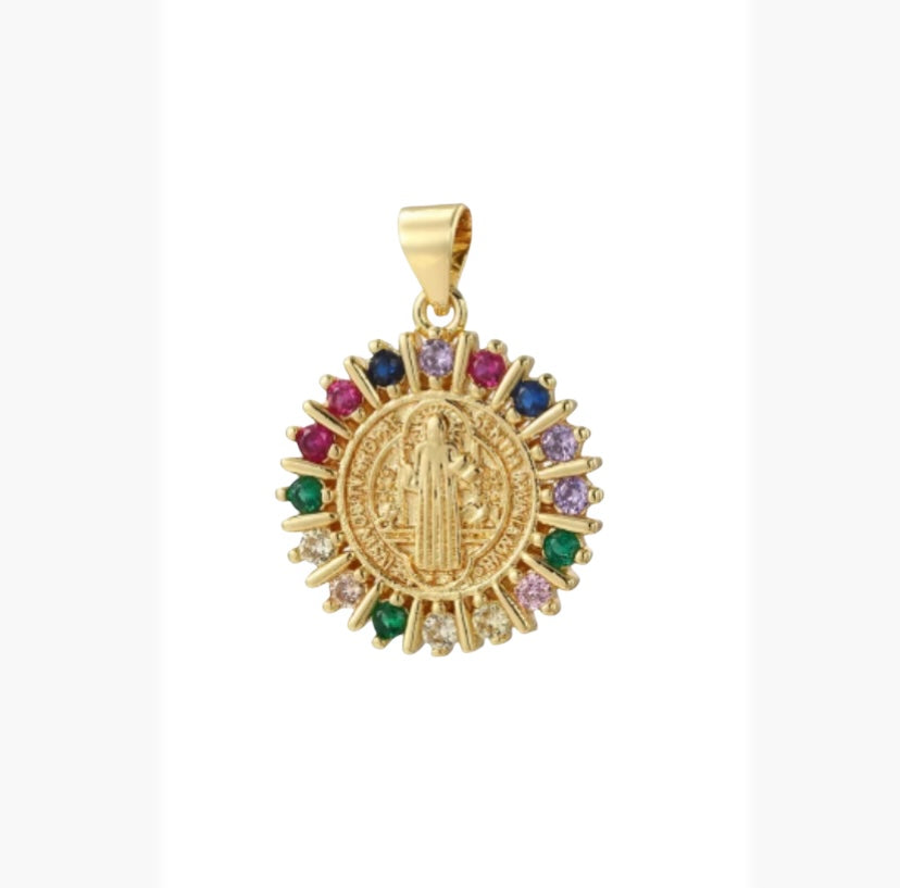 Médaille Vierge Marie de couleurs "Nora"