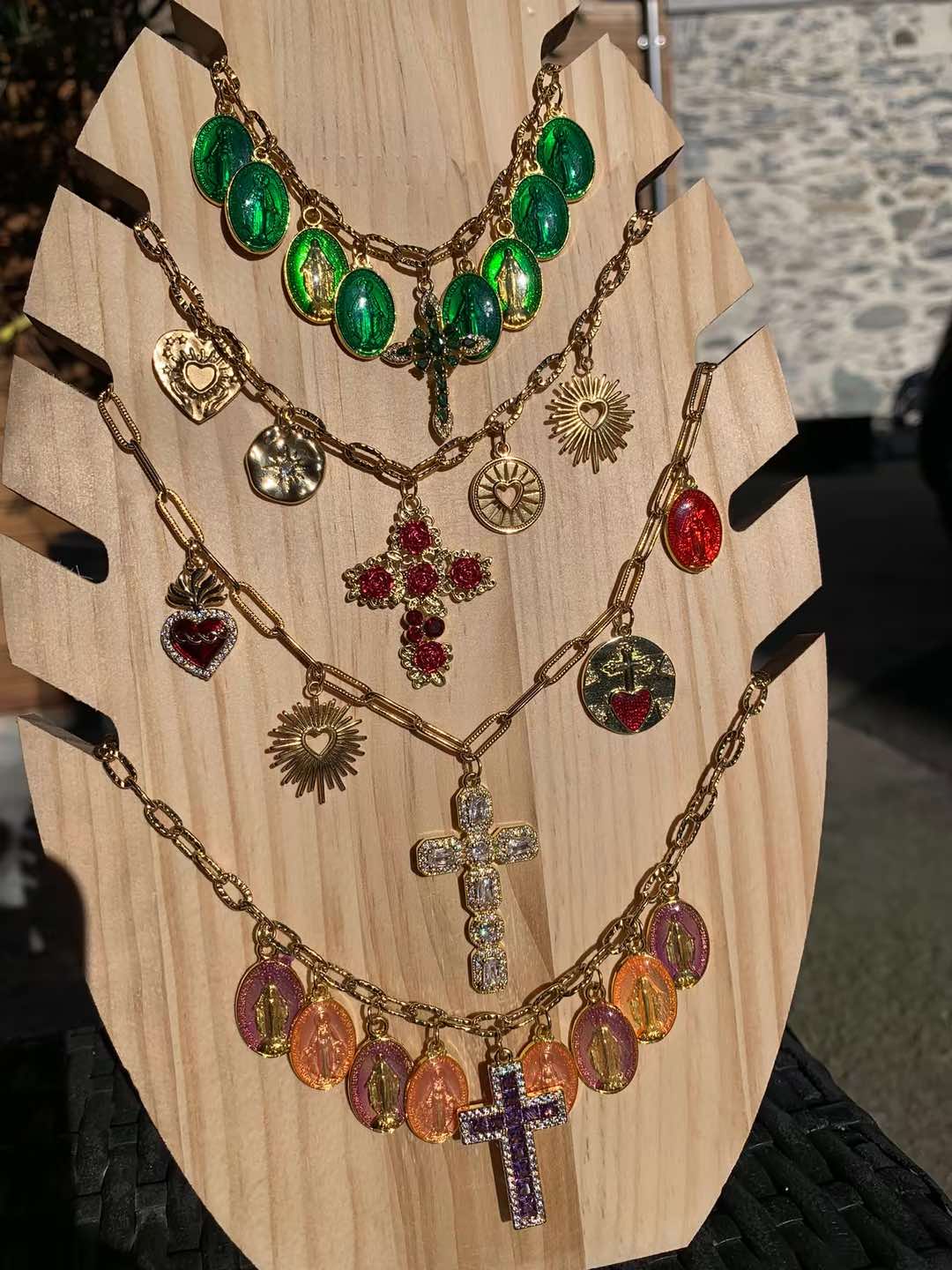 Collier Vert Chance médailles