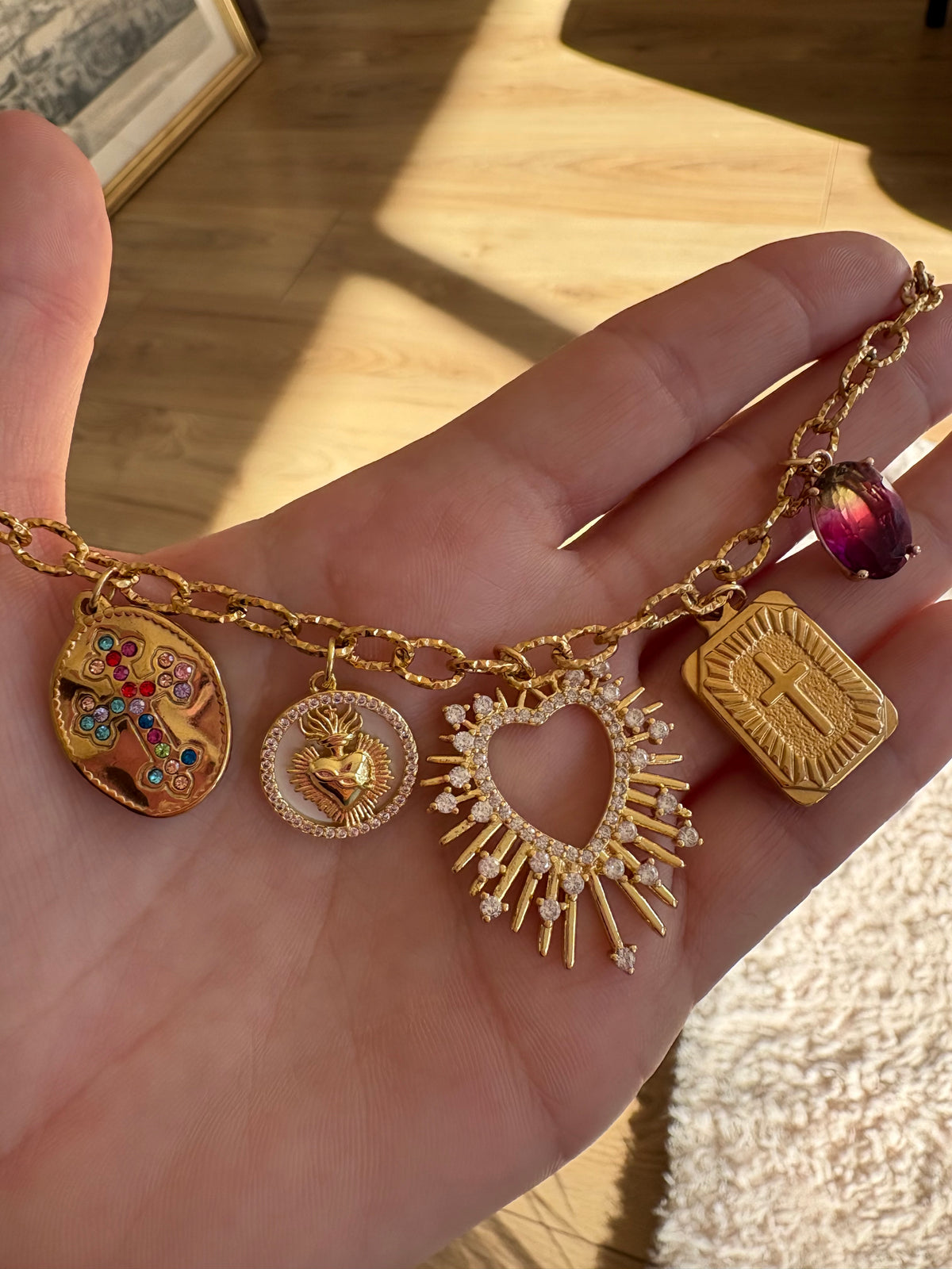 Collier « cœur ensoleillée » Eva