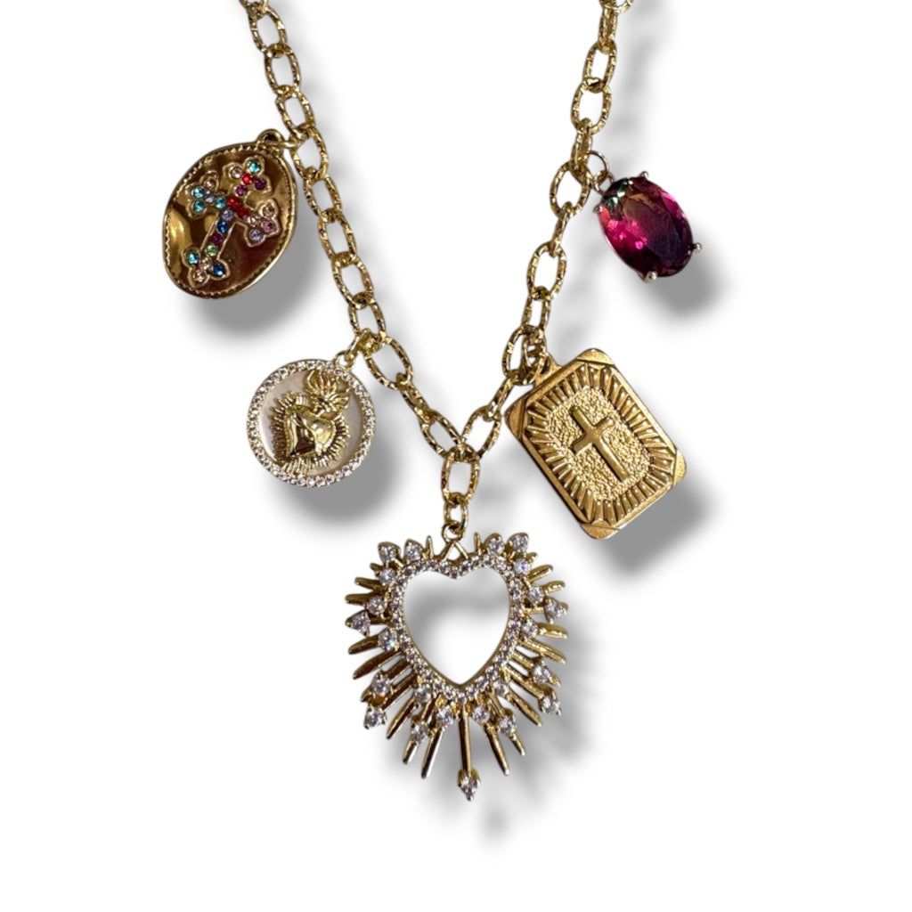 Collier « cœur ensoleillée » Eva