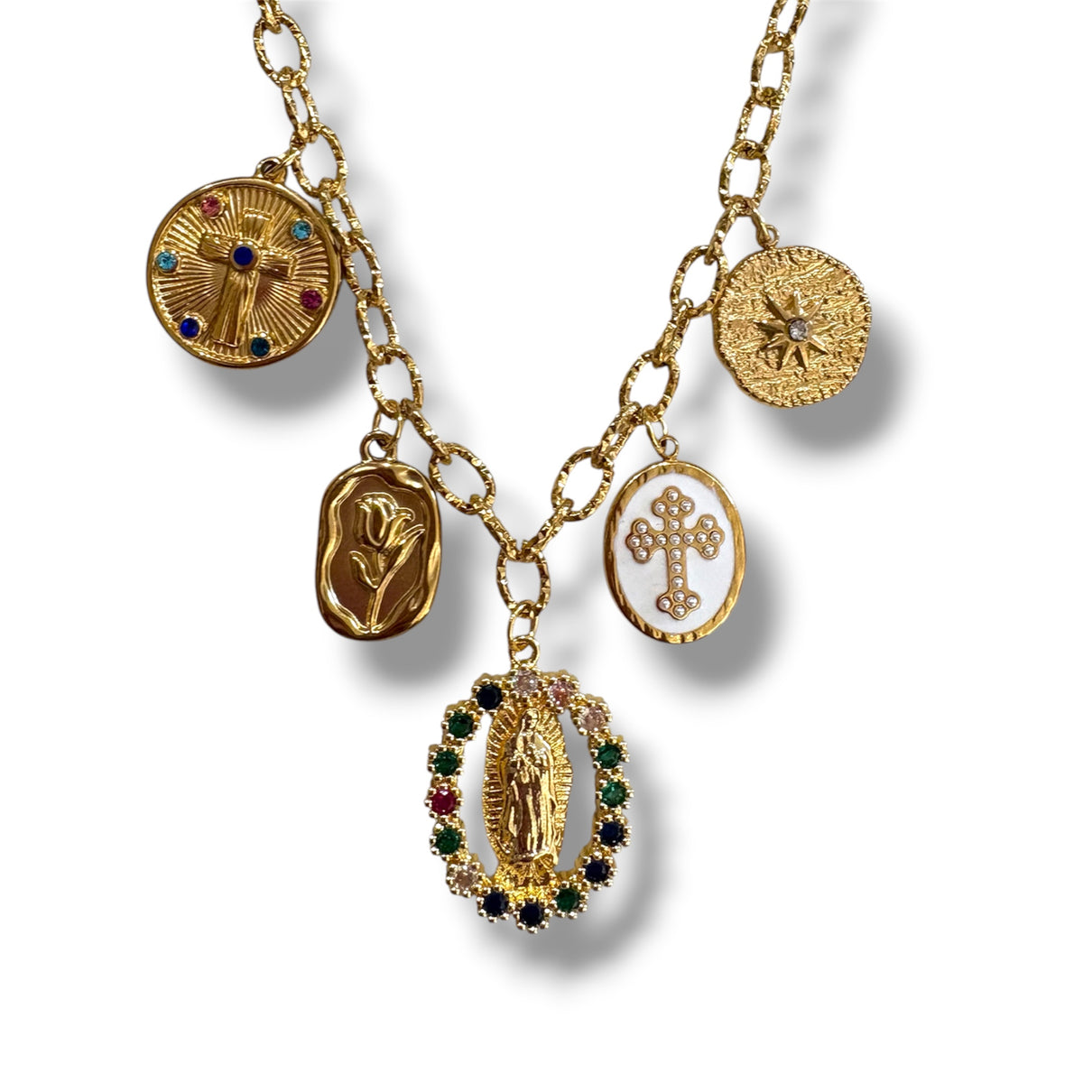 Collier Vierge colorée « Alba » 💖